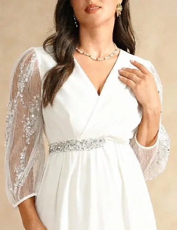 Rochie medie SHEIN CURVE, alb