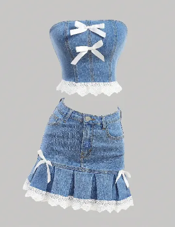 Compleu Shein Kids, albastru