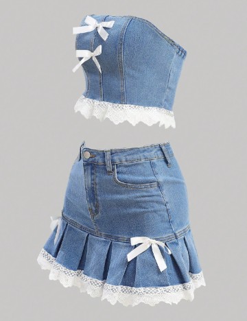 Compleu Shein Kids, albastru