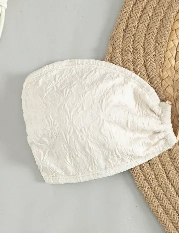 Costum de baie SHEIN, ecru