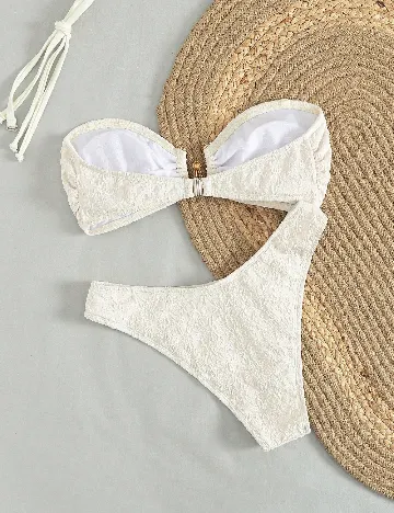 Costum de baie SHEIN, ecru