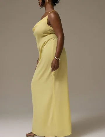 Rochie lunga Musera Plus Size, galben