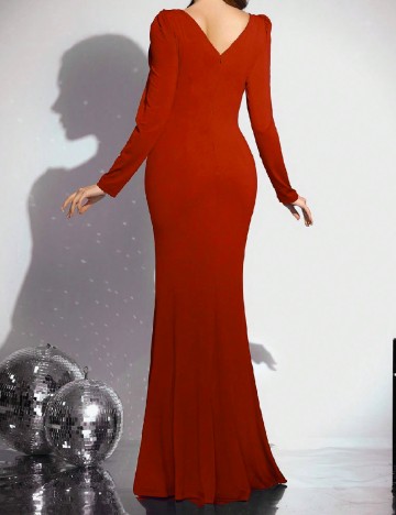 Rochie lunga SHEIN, caramiziu