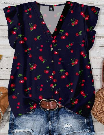 Bluza Emery Rose, bleumarin