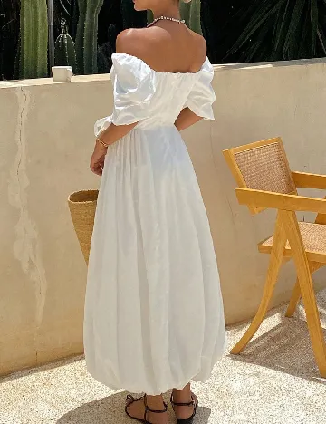 Rochie lunga Dazy, alb