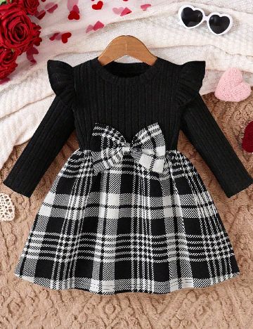 Rochie Shein Kids, negru/alb