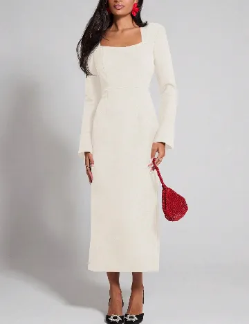 Rochie medie SHEIN, ecru