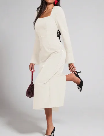 Rochie medie SHEIN, ecru