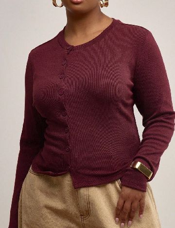 Bluza Musera Plus Size, visiniu