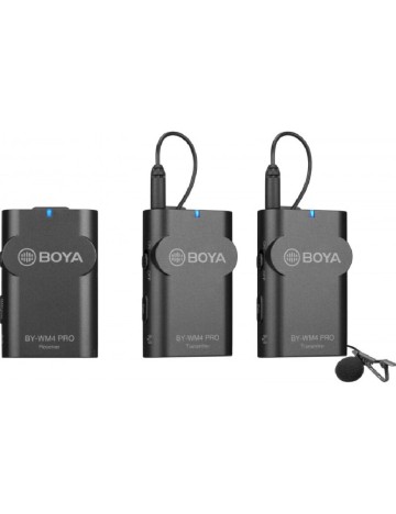 Set microfoane si lavaliera wireless Boya, negru