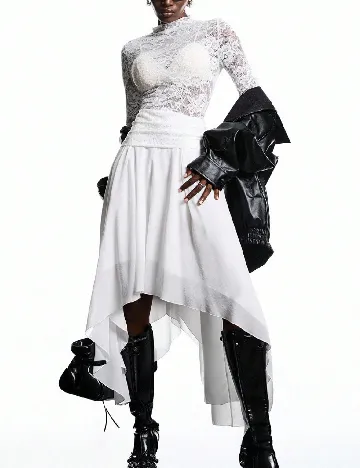 Rochie medie SHEIN, alb