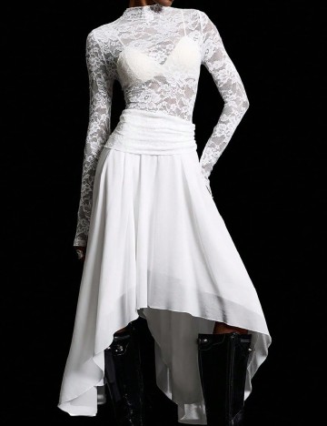 Rochie medie SHEIN, alb