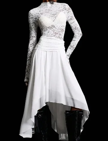 Rochie medie SHEIN, alb