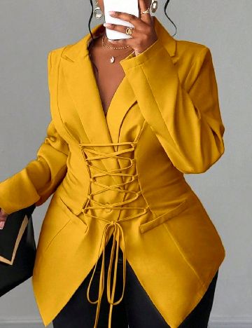 Sacou SHEIN CURVE, galben