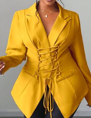 Sacou SHEIN CURVE, galben