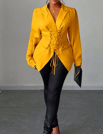 Sacou SHEIN CURVE, galben