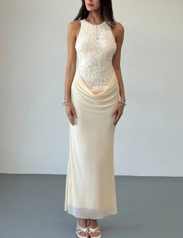 Rochie lunga SHEIN, crem