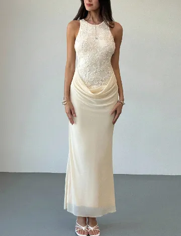 Rochie lunga SHEIN, crem