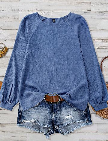 Bluza Emery Rose Curve, albastru