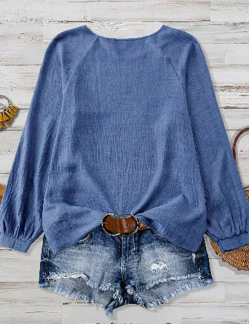 Bluza Emery Rose Curve, albastru