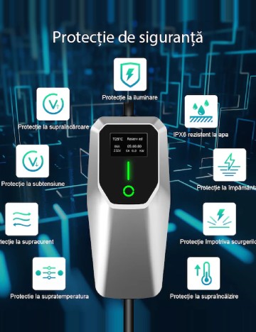 Cablu de incarcare masini electrice, 11kW, negru