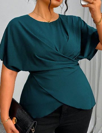 Bluza SHEIN CURVE, turcoaz