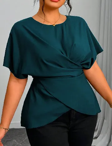 Bluza SHEIN CURVE, turcoaz