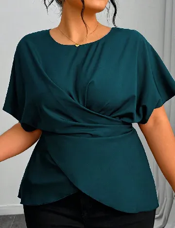 Bluza SHEIN CURVE, turcoaz