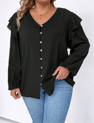 Camasa SHEIN CURVE, negru