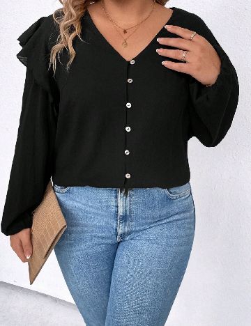 Camasa SHEIN CURVE, negru