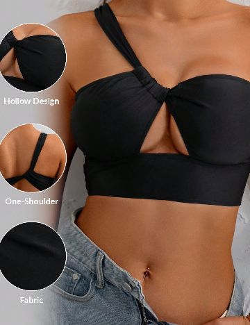 Sutien de baie SHEIN, negru