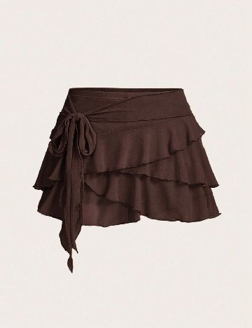 Fusta pantalon SHEIN, maro