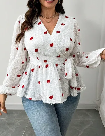 Bluza SHEIN CURVE, alb