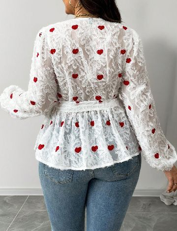 Bluza SHEIN CURVE, alb