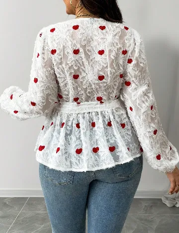 Bluza SHEIN CURVE, alb