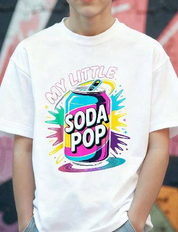 Tricou Shein Kids, alb