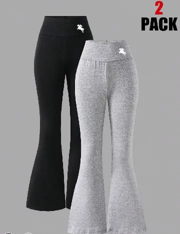 Set pantaloni 2 perechi Shein Kids, mix culori