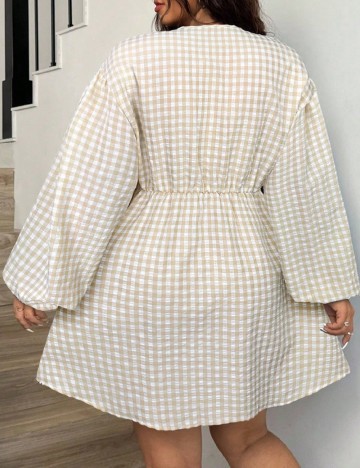 Rochie scurta SHEIN CURVE, alb/crem