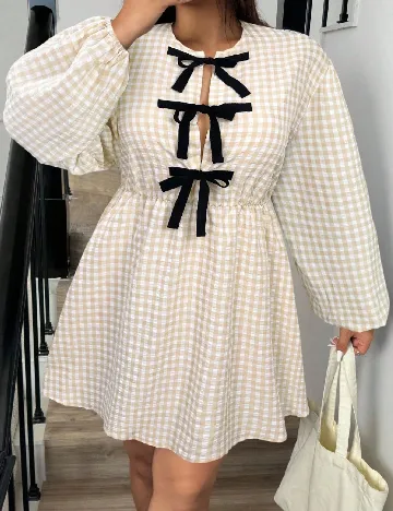 Rochie scurta SHEIN CURVE, alb/crem