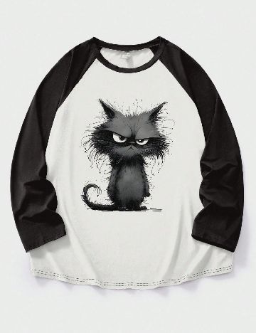 Bluza SHEIN CURVE, alb/negru