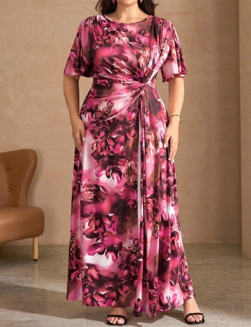 Rochie lunga SHEIN CURVE, roz