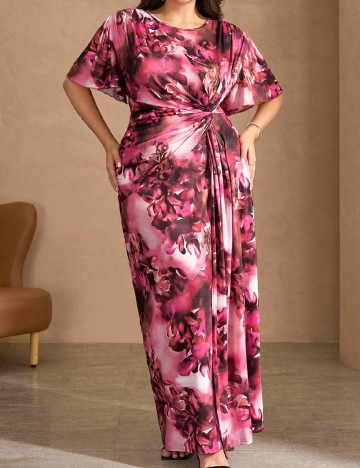 Rochie lunga SHEIN CURVE, roz