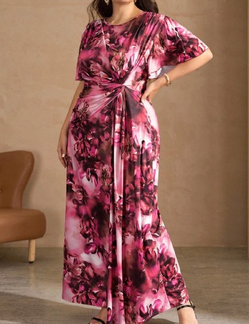 Rochie lunga SHEIN CURVE, roz