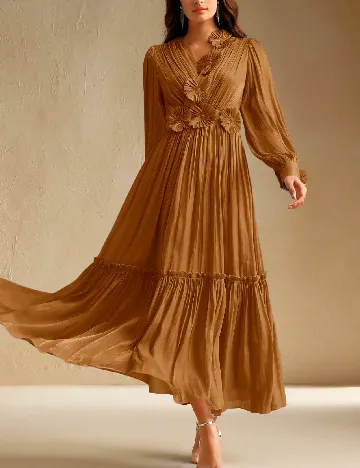 Rochie lunga Anewsta, maro