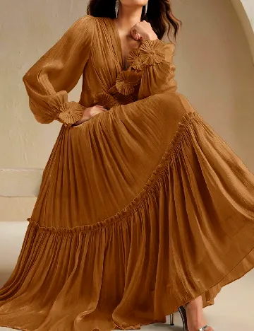 Rochie lunga Anewsta, maro