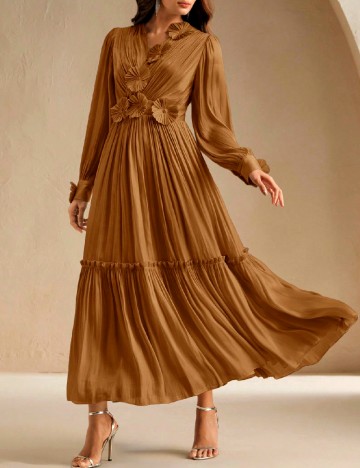 Rochie lunga Anewsta, maro
