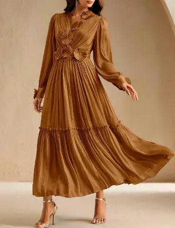 Rochie lunga Anewsta, maro