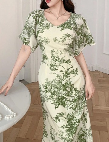 Rochie medie SHEIN, ecru