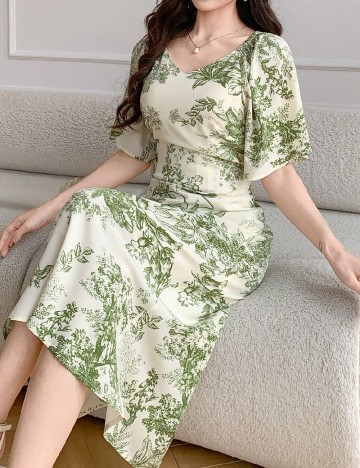 Rochie medie SHEIN, ecru