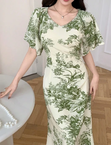 Rochie medie SHEIN, ecru